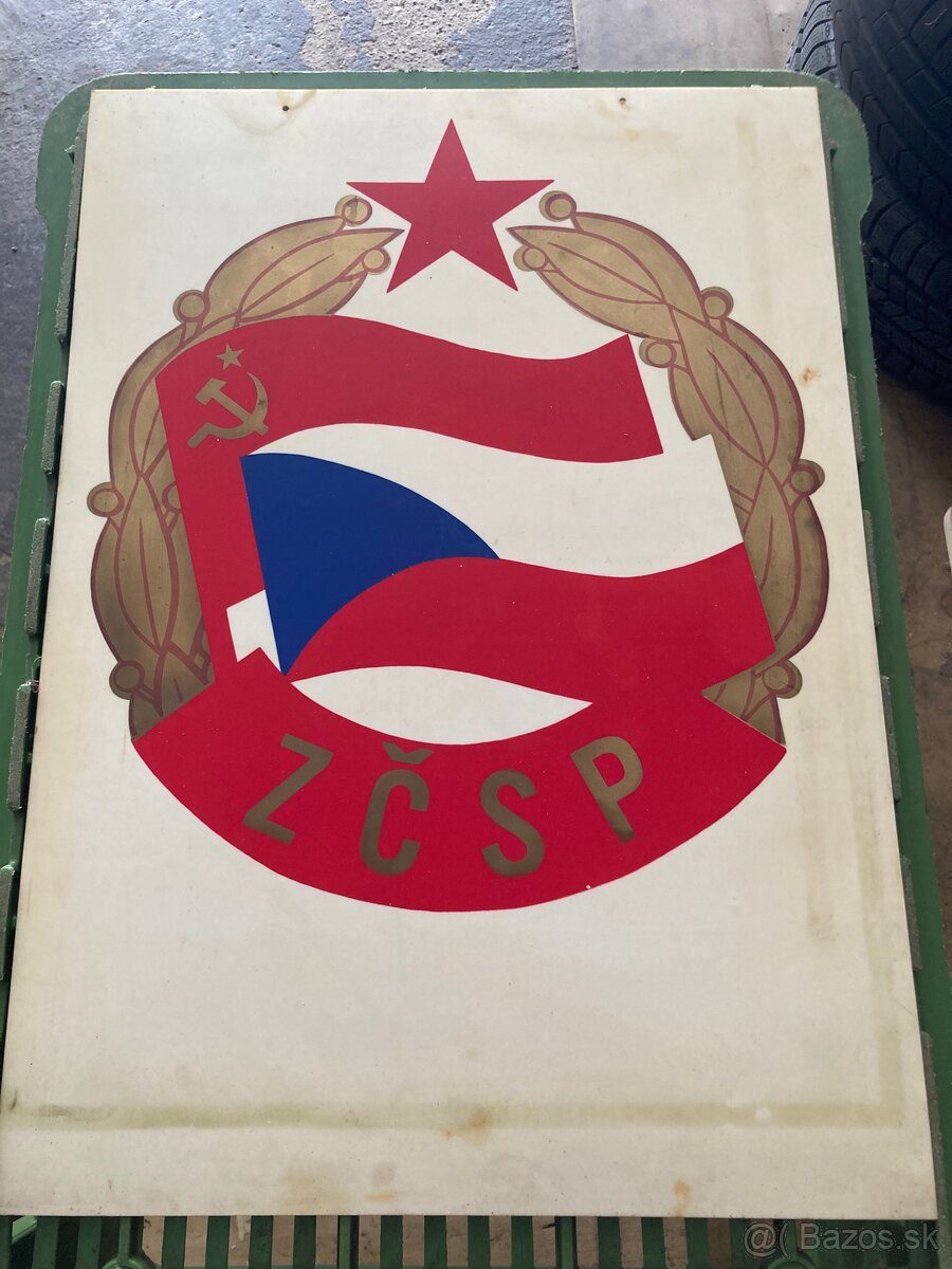 Plastové retro tabule ČSSR – znak, 1.máj, 9.máj - 7