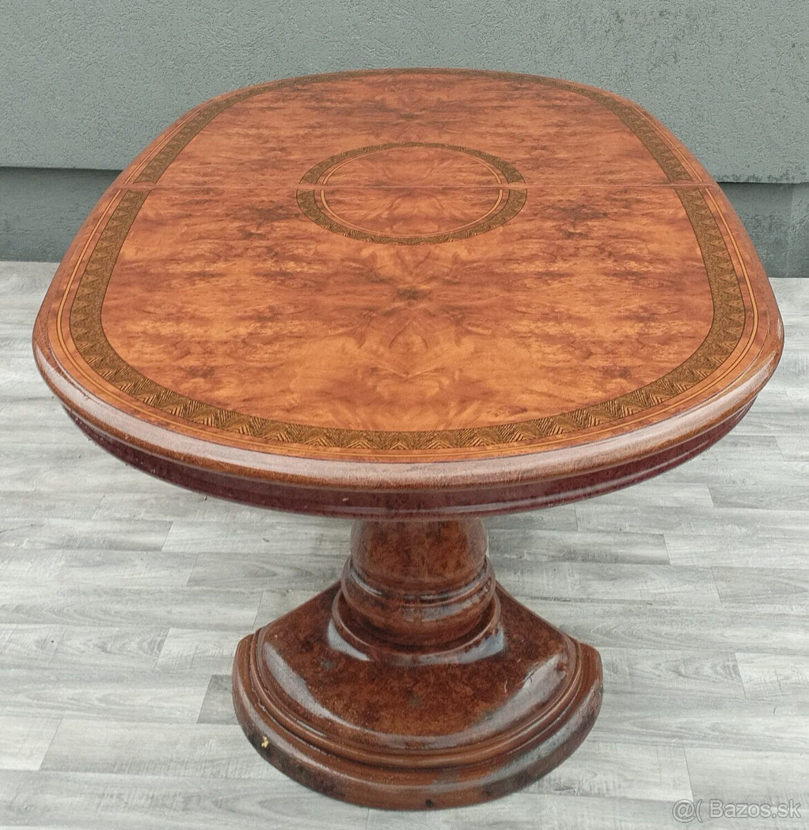 Stôl oválny rozkladací taliansky ” EDDI ROSSE “ . - 7