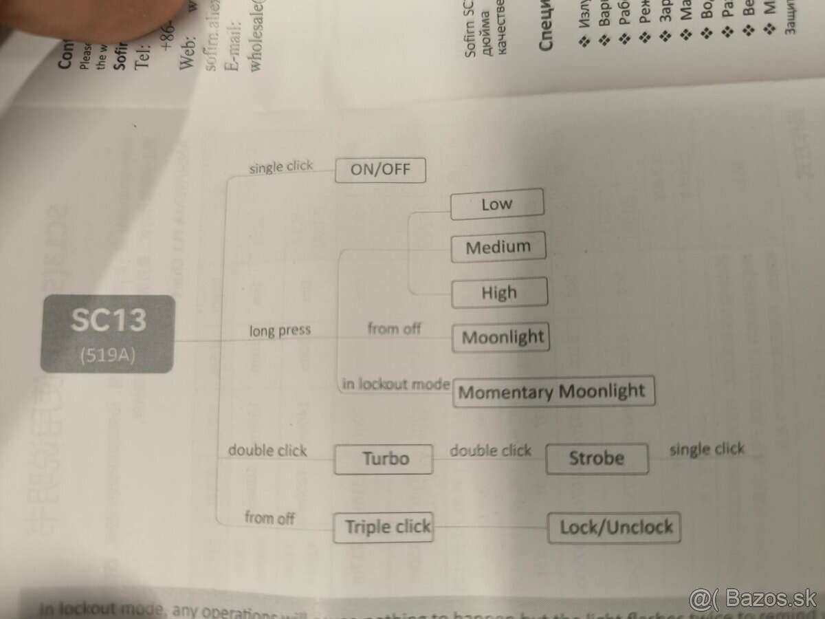 Sofirn SC13 18350 LED mini baterka (1100lm) - 7