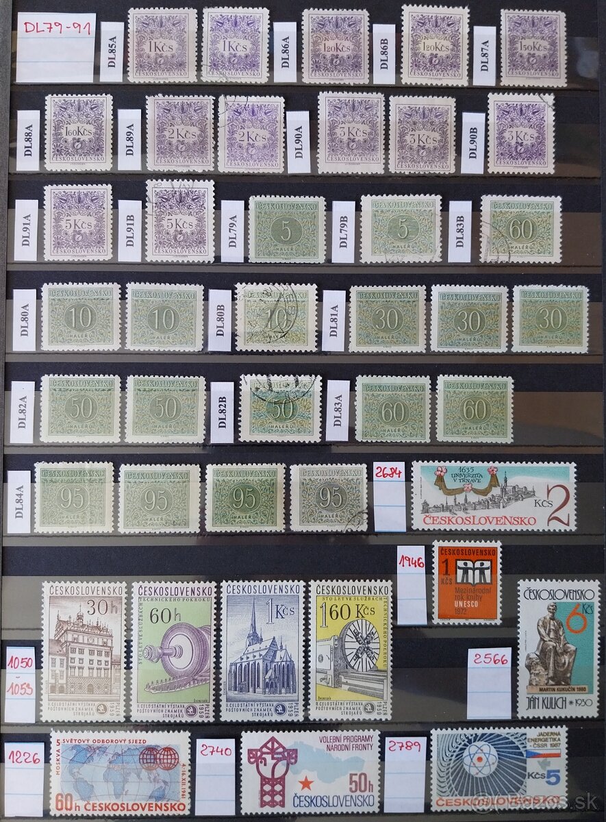 Známky ČESKOSLOVENSKO – 1 - 7