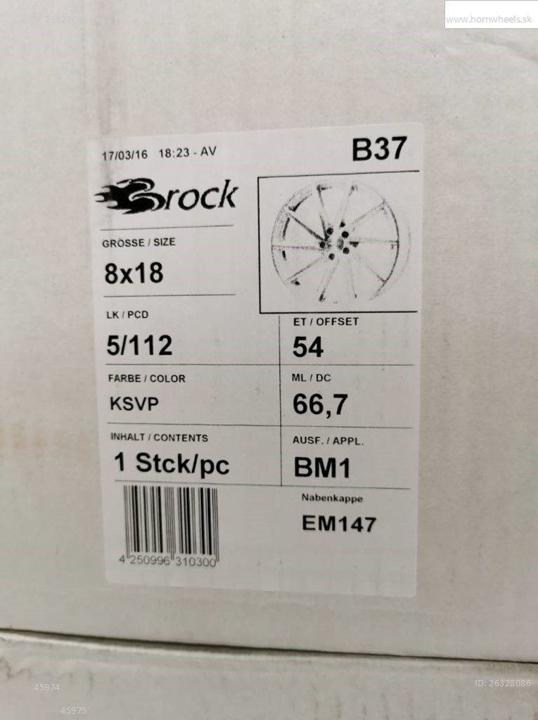 Alu disky Škoda Octavia 8x18 ET54 5x112 1232 - 7