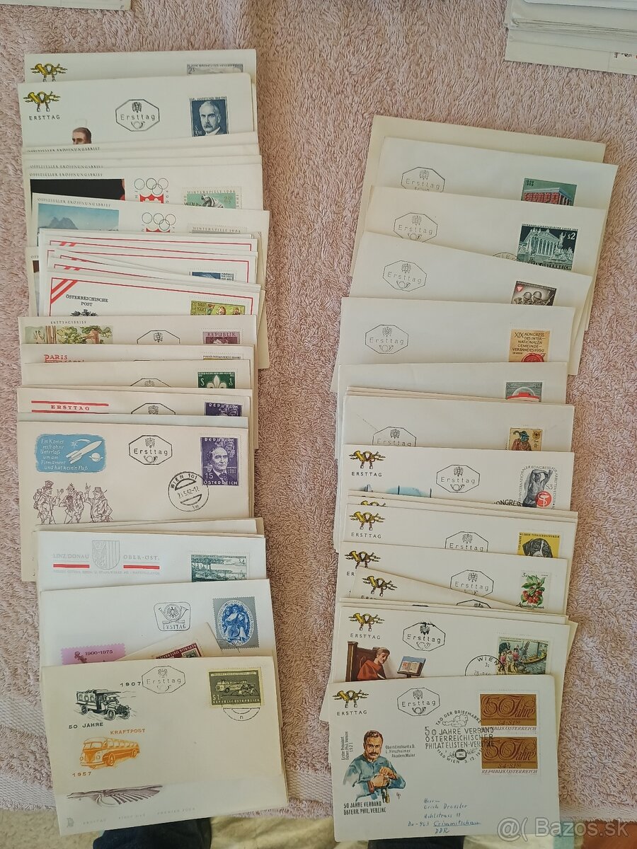 Krabica FDC Rakúsko + prešlá pošta - 7