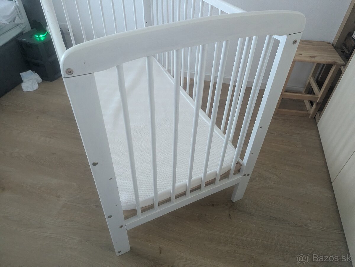 Detská postieľka polohovateľná 120x60 - 7