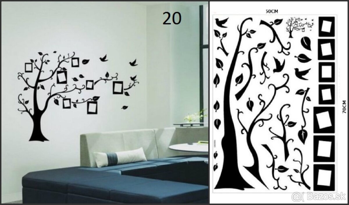 Dekoračné nálepky na stenu 1 - 7