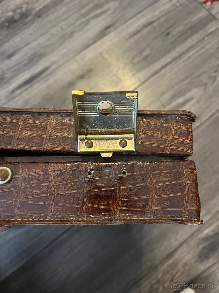 Retro kufrík atašé krokodília koža I vintage I - 7