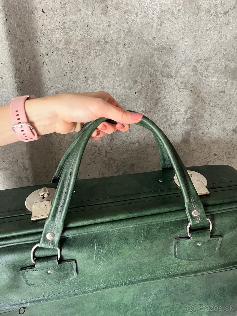 Kožená aktovka/ kufor/ kabelka I retro I vintage - 7