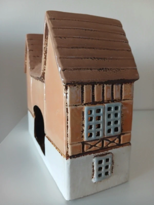 Keramický svietnik domček 23 cm zn. Clayre & Eef - 7
