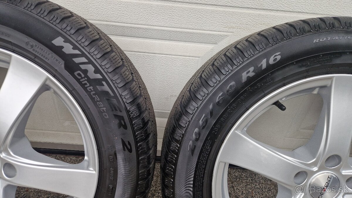 Zimné alu 205/60 R16, 5x112, 6,5J, ET46 VW Touran - 7