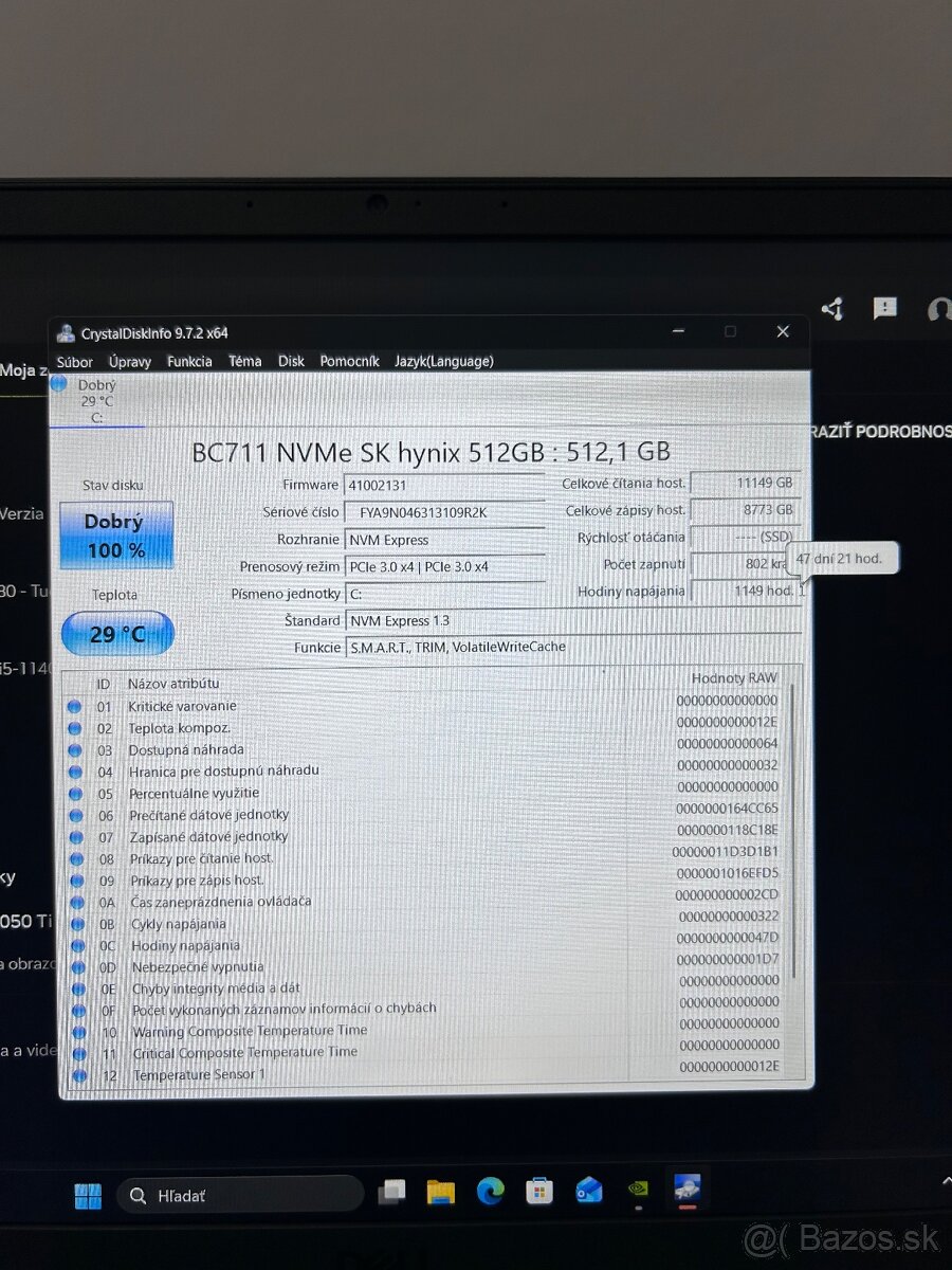 Dell G15 – herný notebook /RTX 3050 Ti /i5-11th./16 GB RAM/ - 7