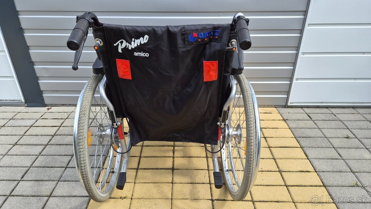 invalidny vozík 48cm pridavne brzdy pre asistenta - 7