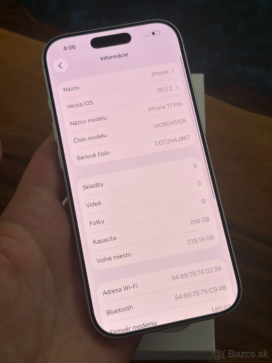 iPhone 17 Pro 256gb Silver top stav - 7