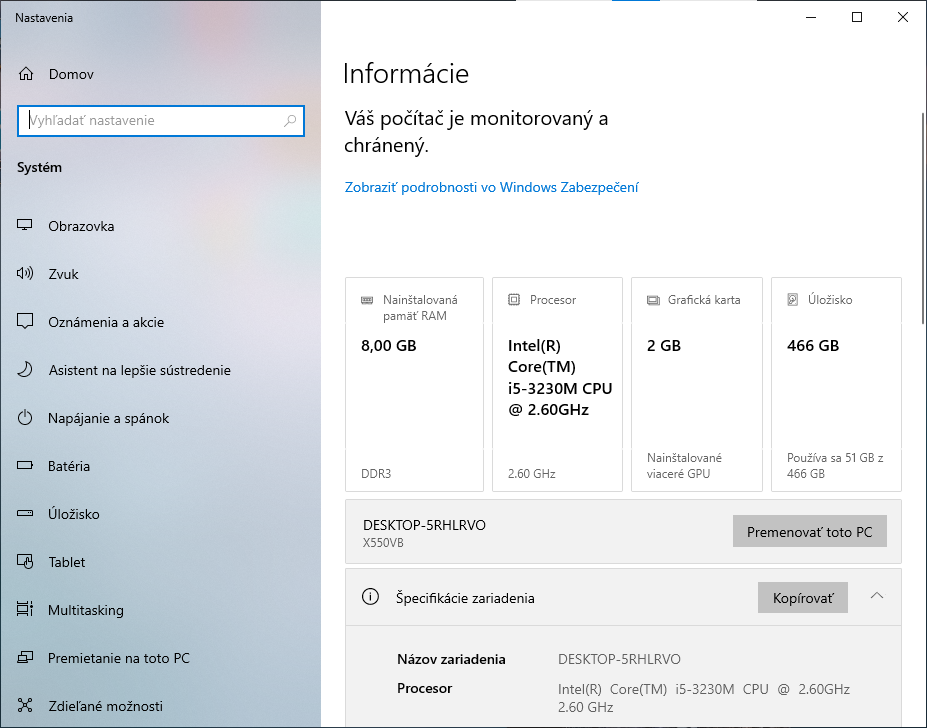 Predám 15,6" notebook Asus x550vb. - 7