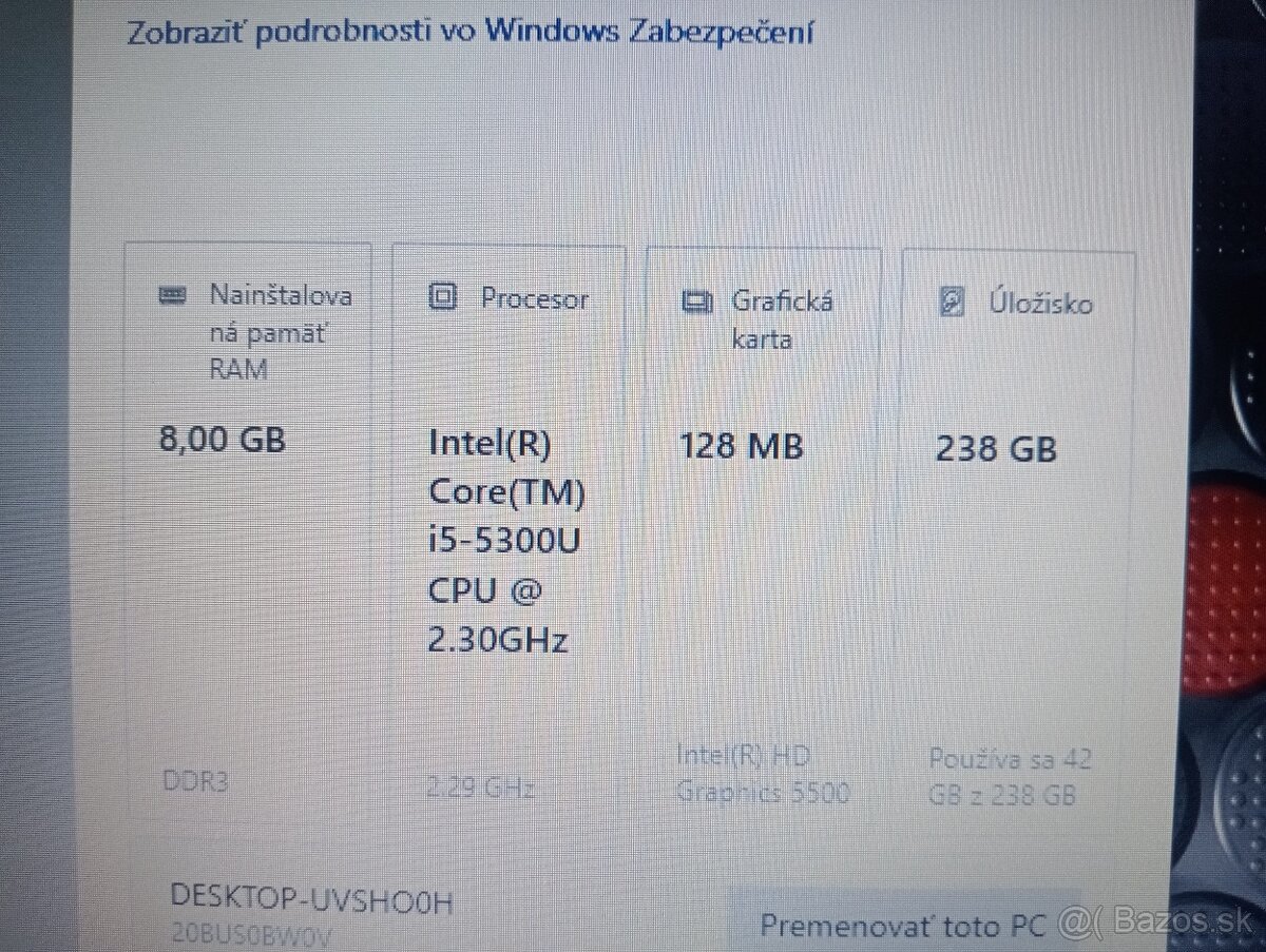 Lenovo Thinkpad t450 / Intel core i5 / 8gb ram / Windows 10 - 7
