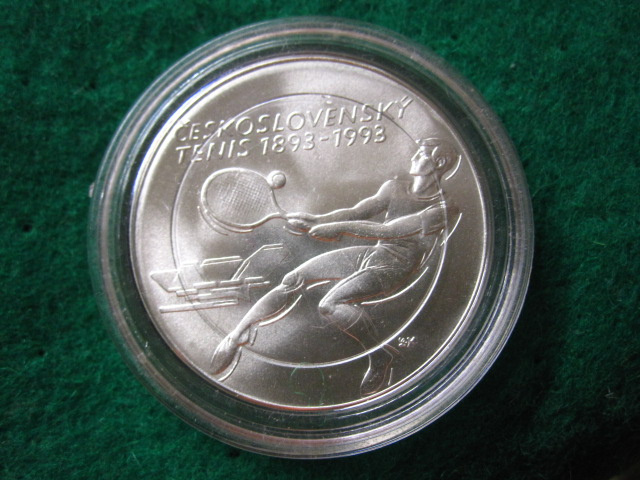 Strieborná 500 Kčs 1993 Tenis - TOP stav - 7