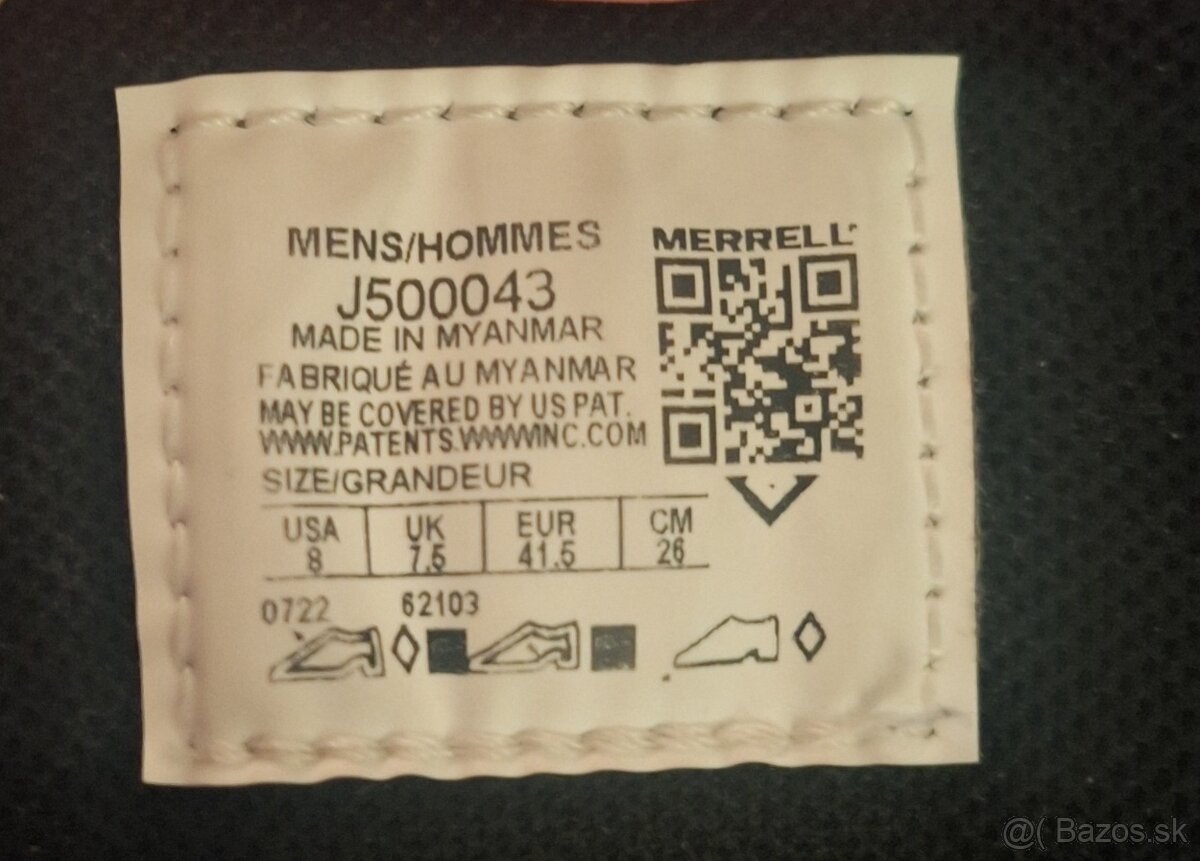 Turistická obuv MERRELL vel.41,4 - 7