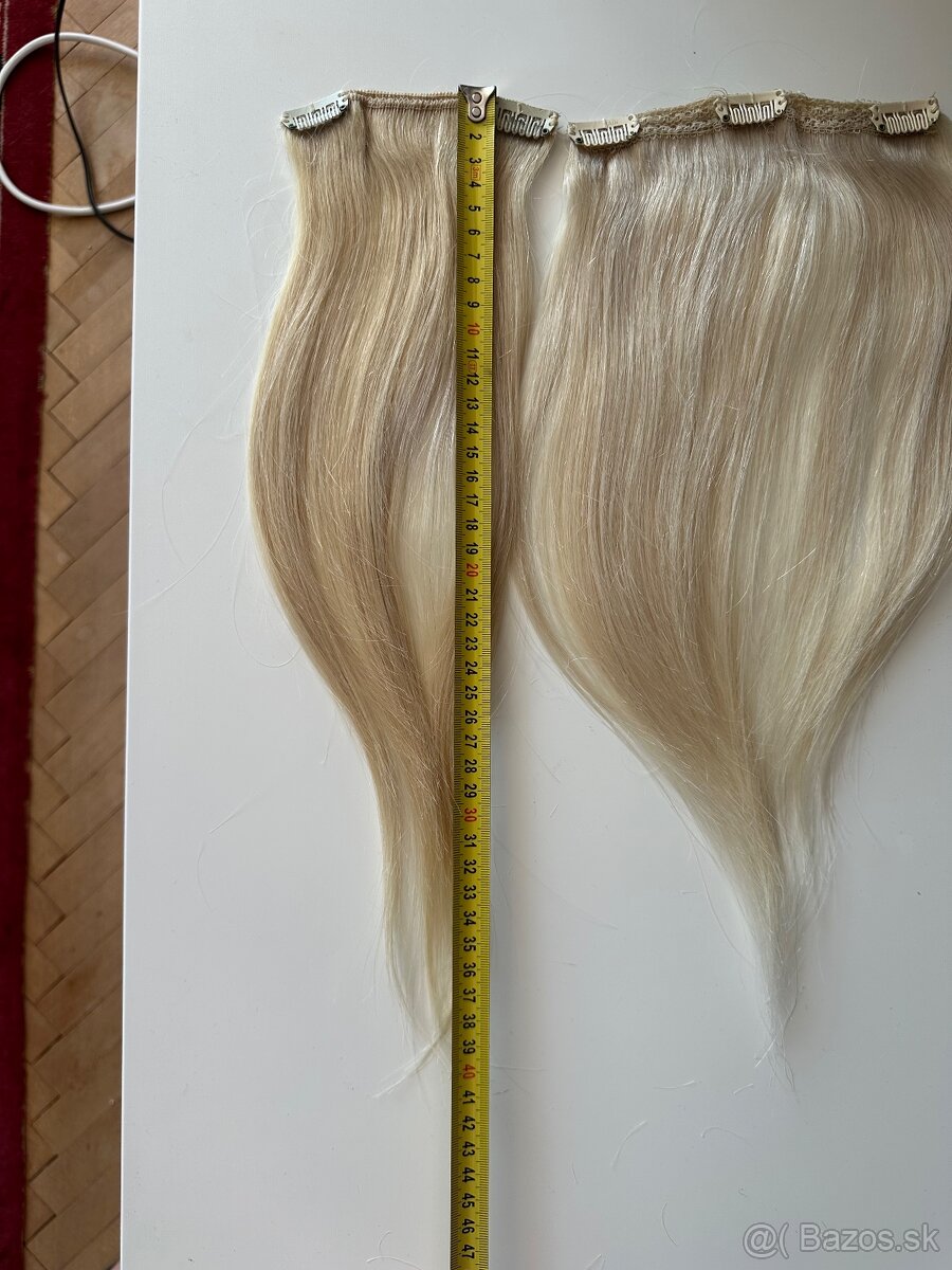 Clip in vlasy blond ľudské - 7