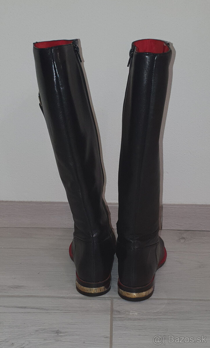 Kožené čižmy v. 40 - mäkká koža - 7