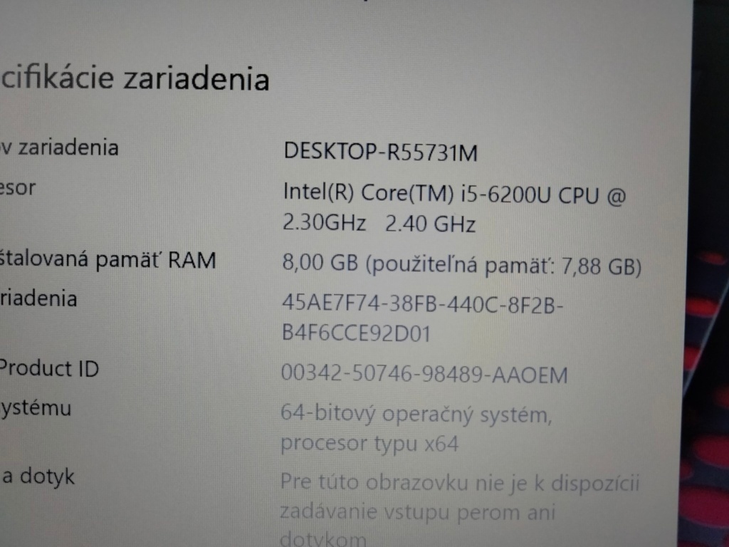 ntb HP probook 640 g2 / Intel core i5 / 8gb ram / 256gb ssd - 7