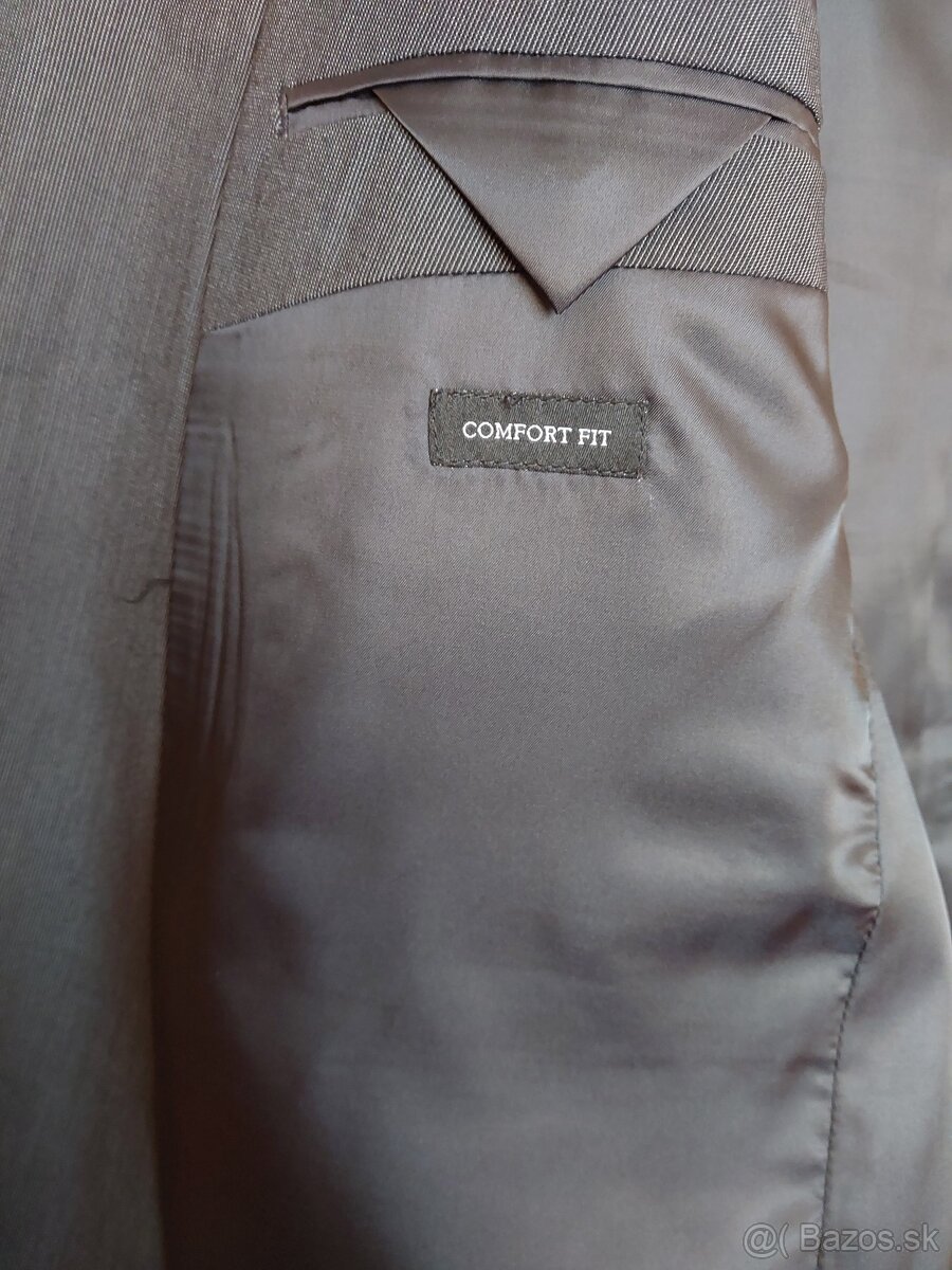 Pánsky oblek Antracit prúžok - 7