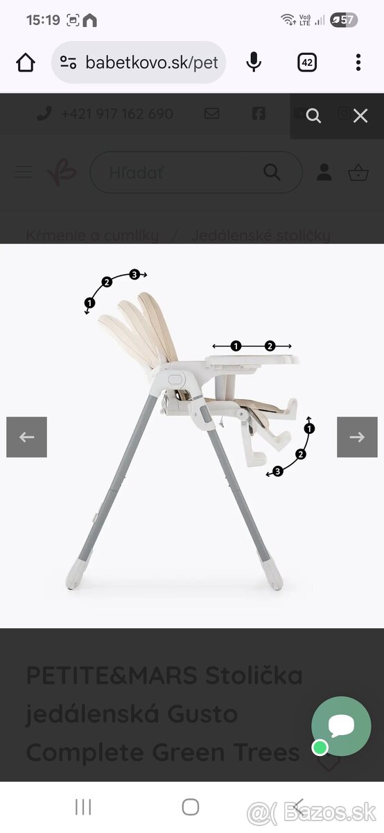 Detska jedalenska stolicka Peg Perego - 7