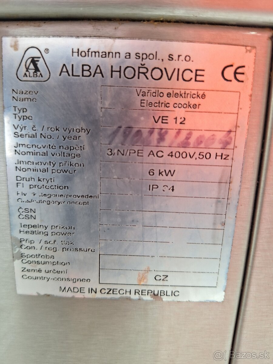 Elektrická varná stolica 6kW - 7