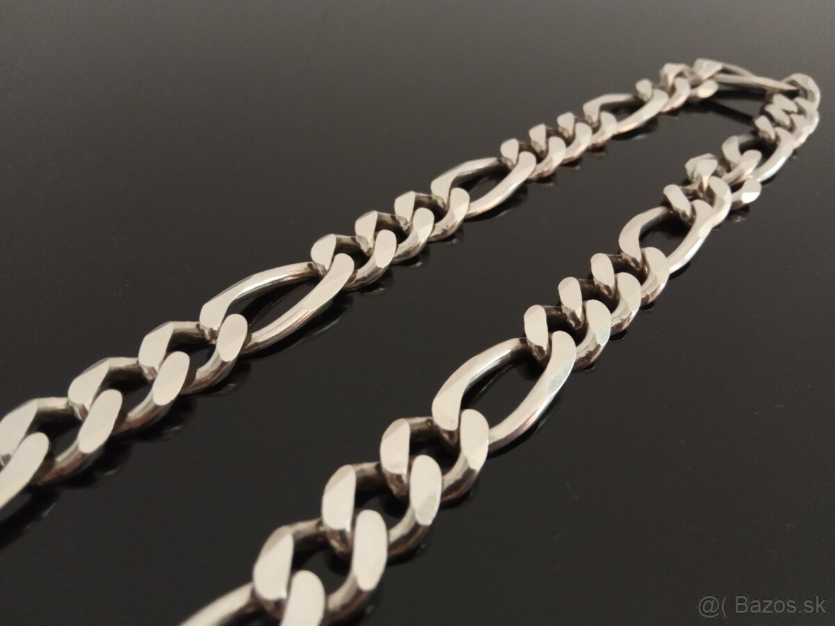Strieborná retiazka Figaro 92g - 7