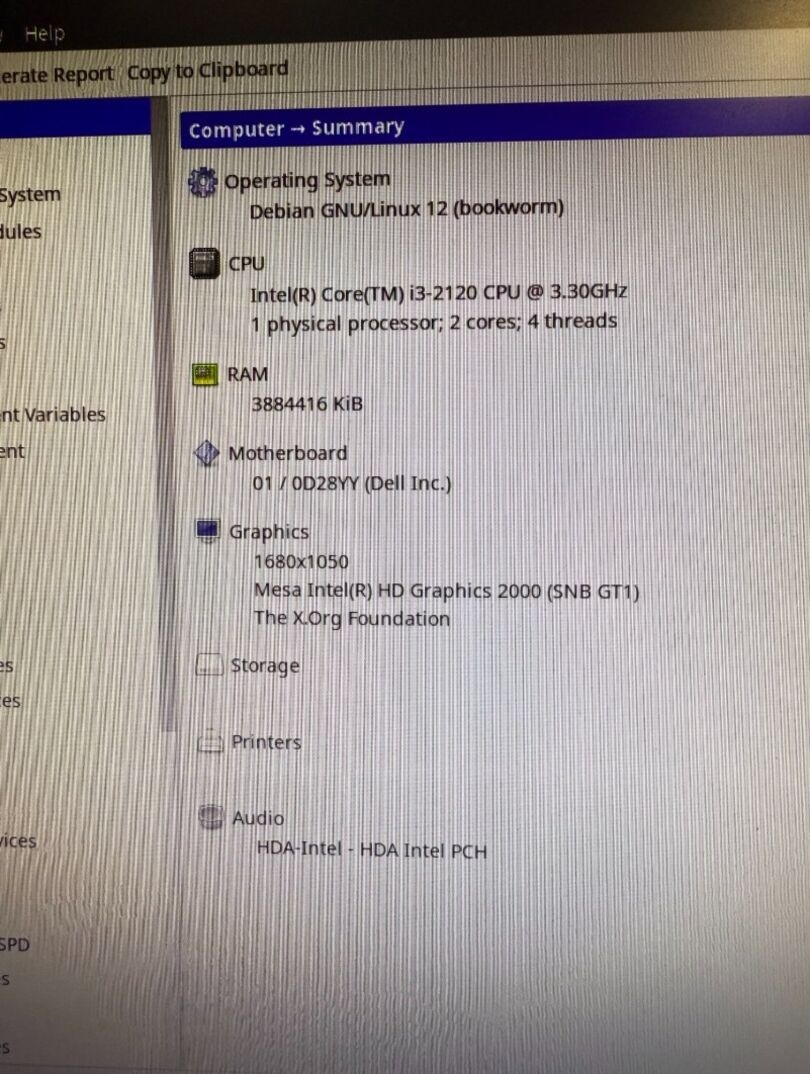 Počítač Dell OptiPlex 790 – i3-2120 / LINUX MX / 4GB / 250HD - 7