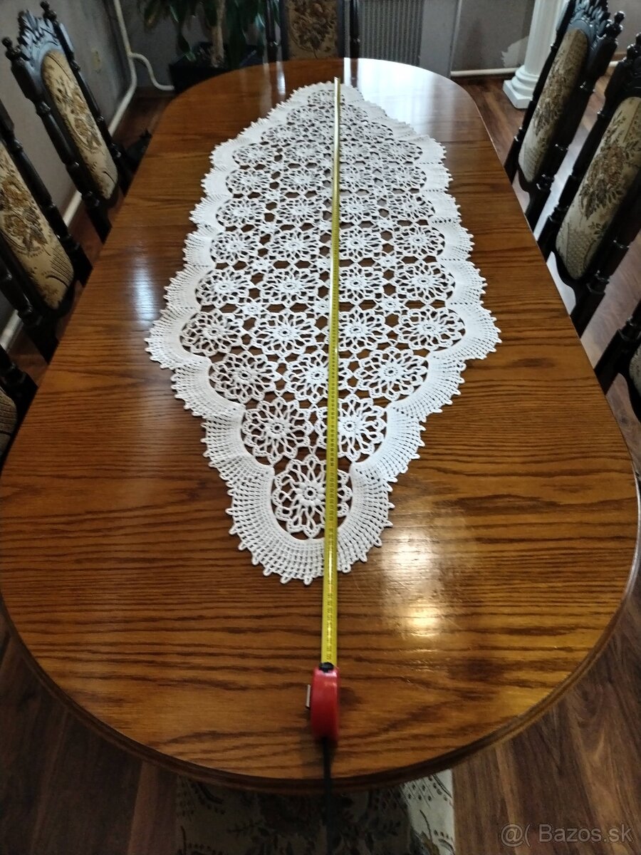 Ručne hačkovaný obrus na stôl, veľký. - 7