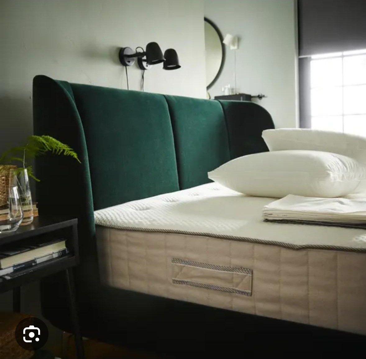 Ikea manželská posteľ, smaragdovo zelená - 7