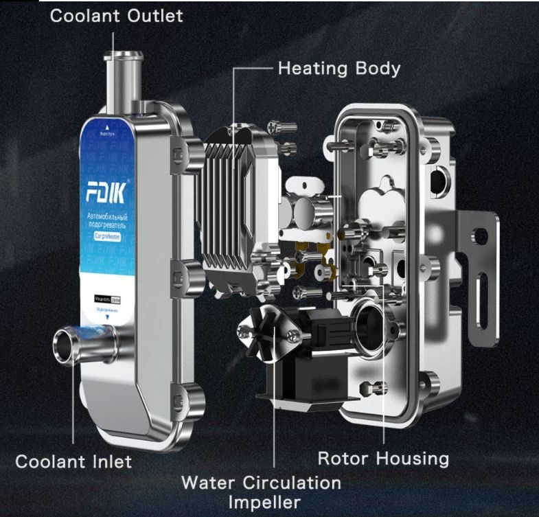 Elektrický ohrev motora 2000W 230V - 7