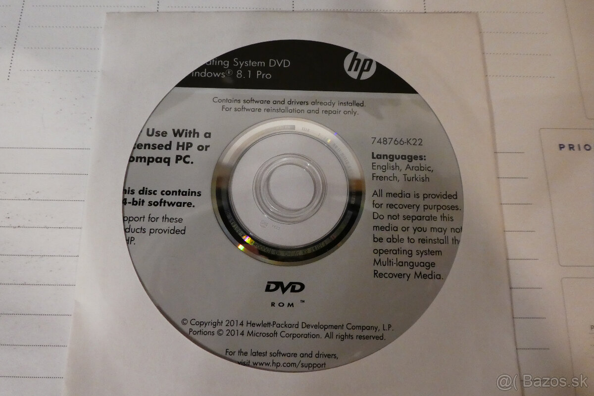 recovery disky NTB HP - 7