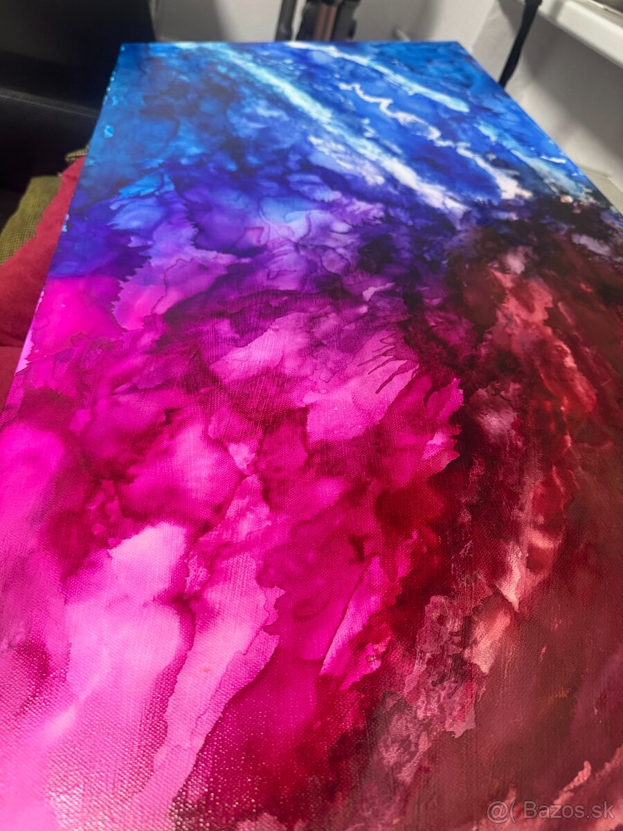 Predám originálny obraz Ragnarök: Oheň a Chaos 100 x 50 cm - 7