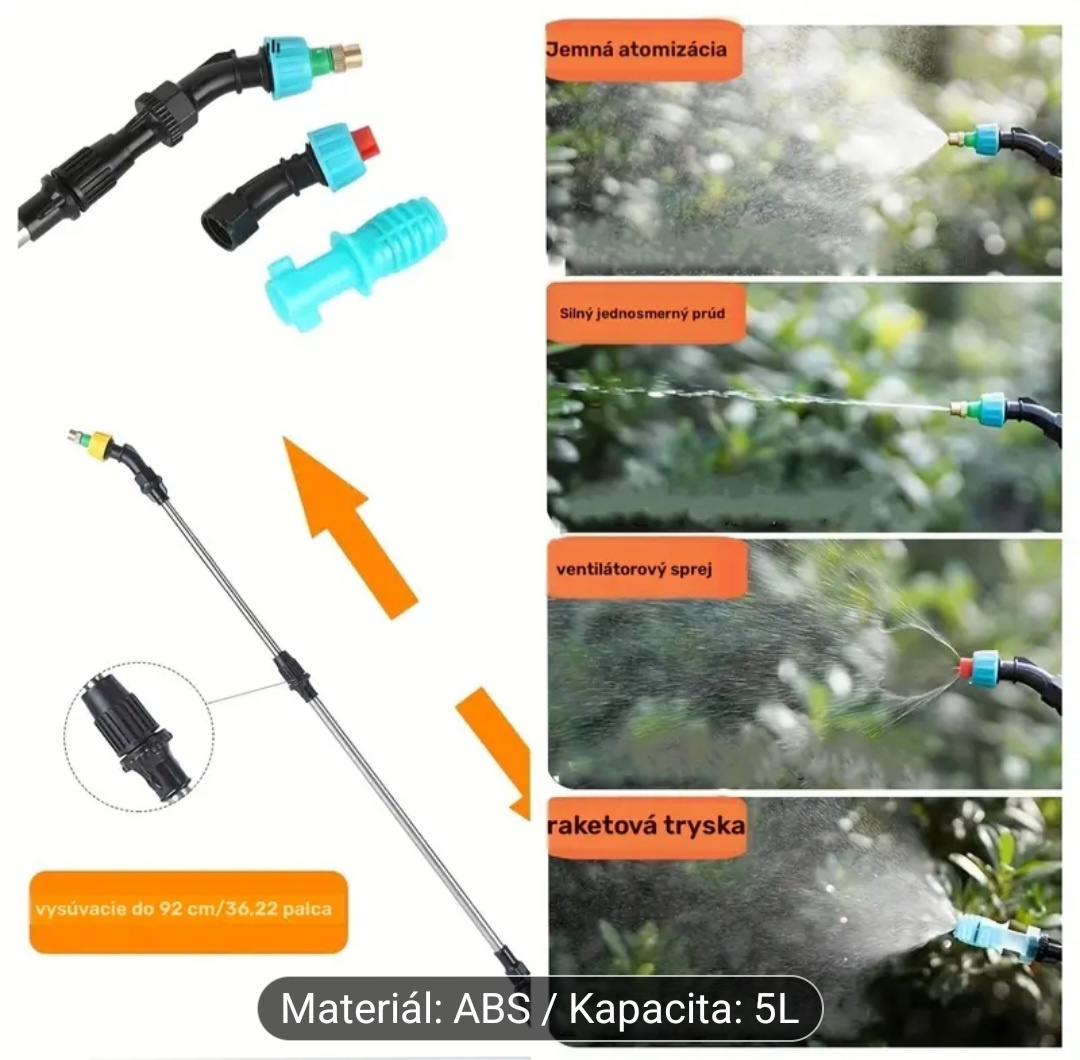 Predám 5l elektrický batériový postrekovač - 7