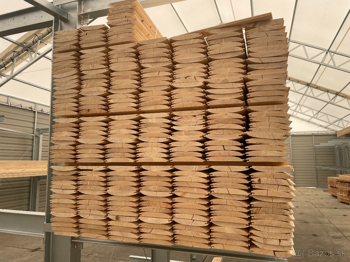 Zrubový profil dlážkovica smrek/červený smrek 45mm 65mm AB - 7