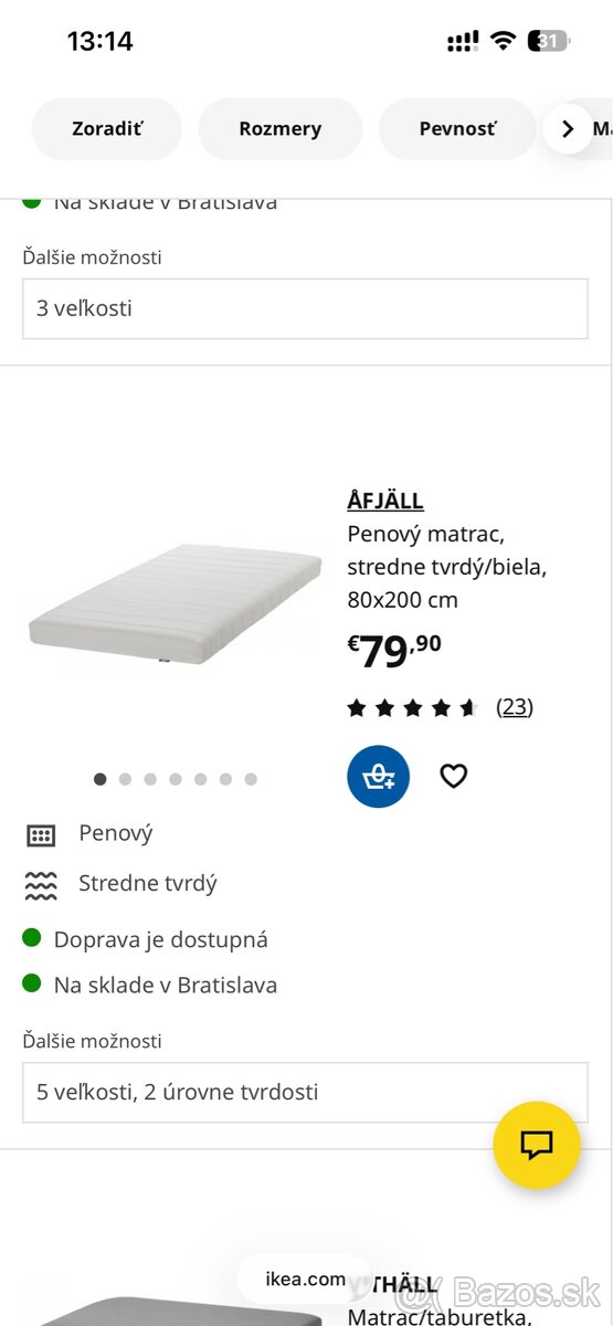 MATRAC 80x200 2ks ÅFJÄLL LEN ROZBALENÉ - 7