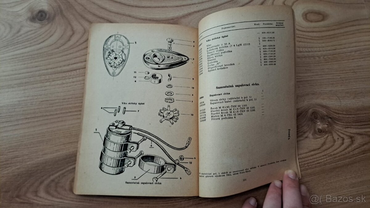 Zoznam náhradných dielov, pre motocykel JAWA 250 - PERÁK - 7