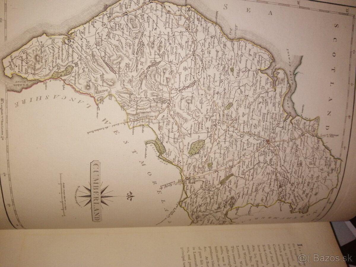 Veľký atlas Anglicko viac ako 50 máp 1793 - 7