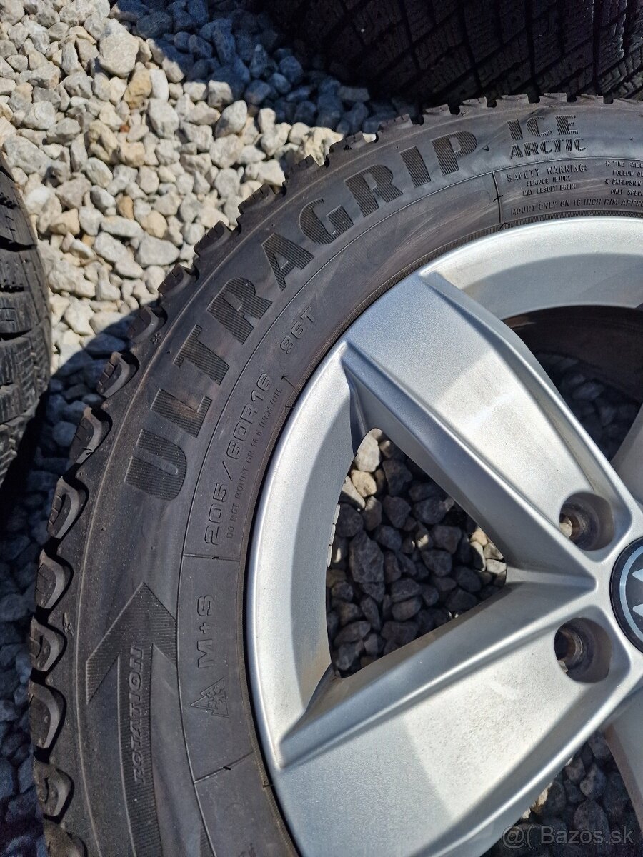 5x112 R16 orig. Volkswagen T-Roc + 205/60 R16 zimné sada - 7