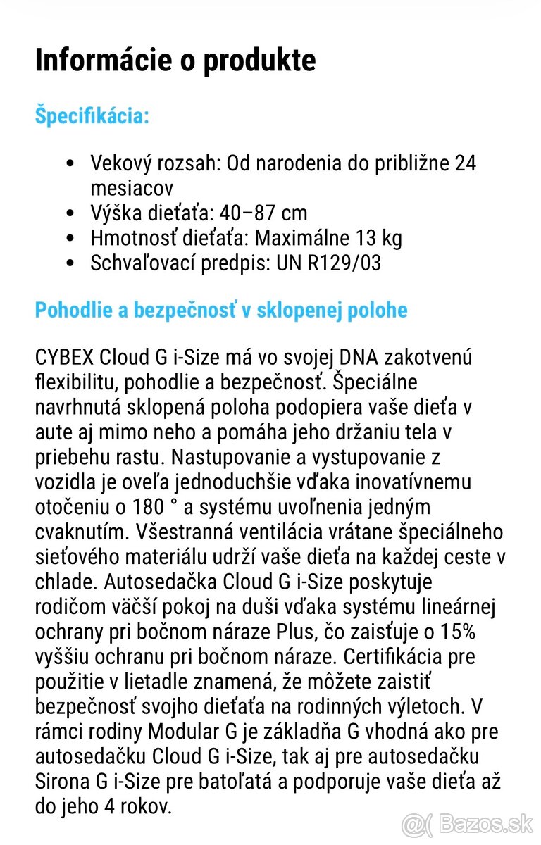 Vajíčko / autosedačka Cybex Cloud G i-size Plus Moon Black - 7