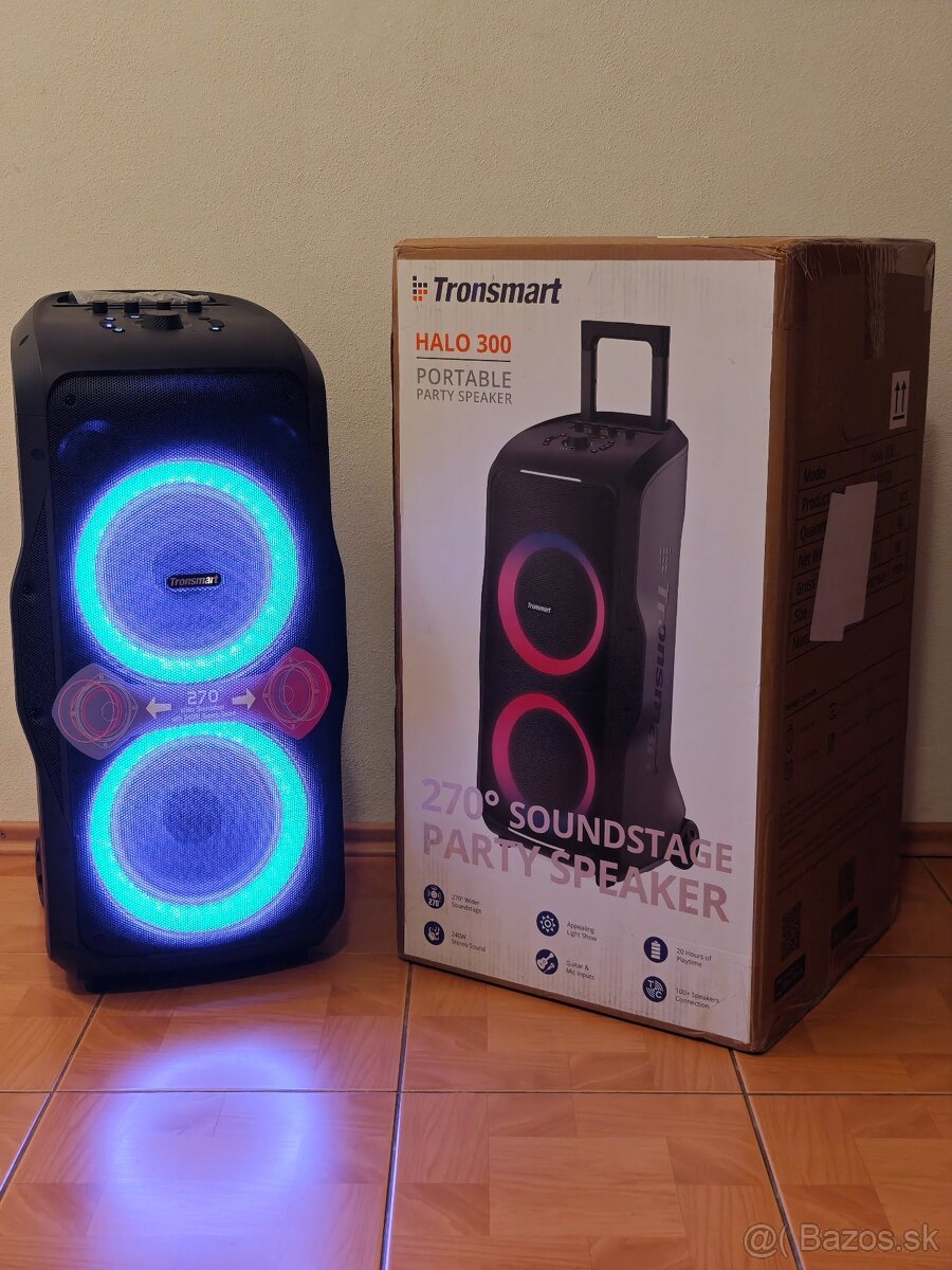 Prenosný BT párty reproduktor Tronsmart Halo 300, 27000mAh - 7