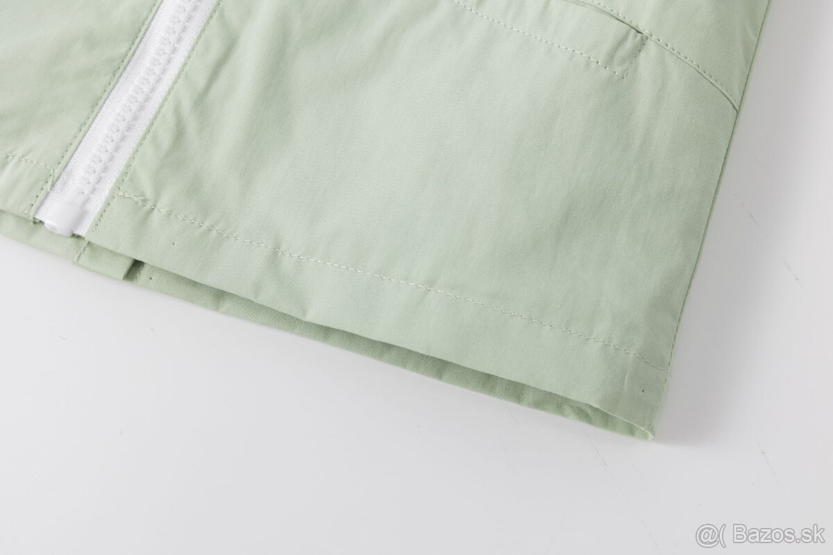 Dievčenská bunda – zelená s kvetinovým motívom - nová - 7