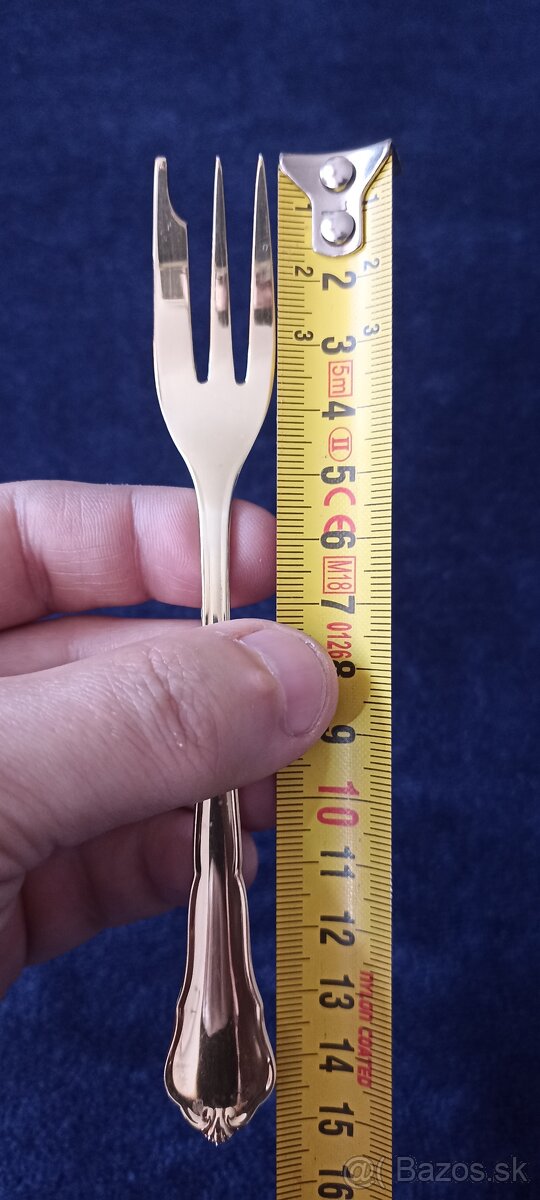 Investičné striebro–zlaté dezertné vidličky–Nemecko-145,5g - 7