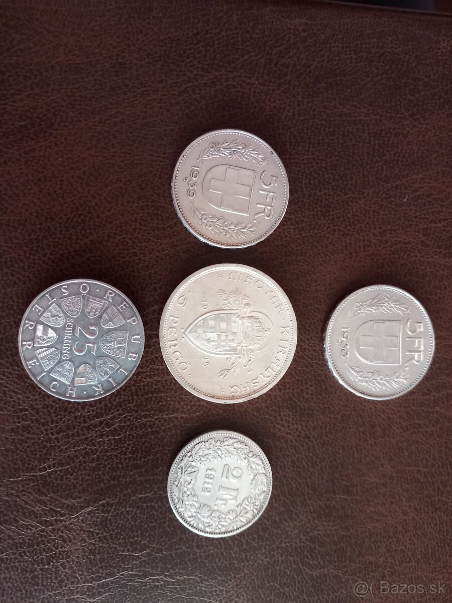 Predám rôzne staré strieborné mince - 7