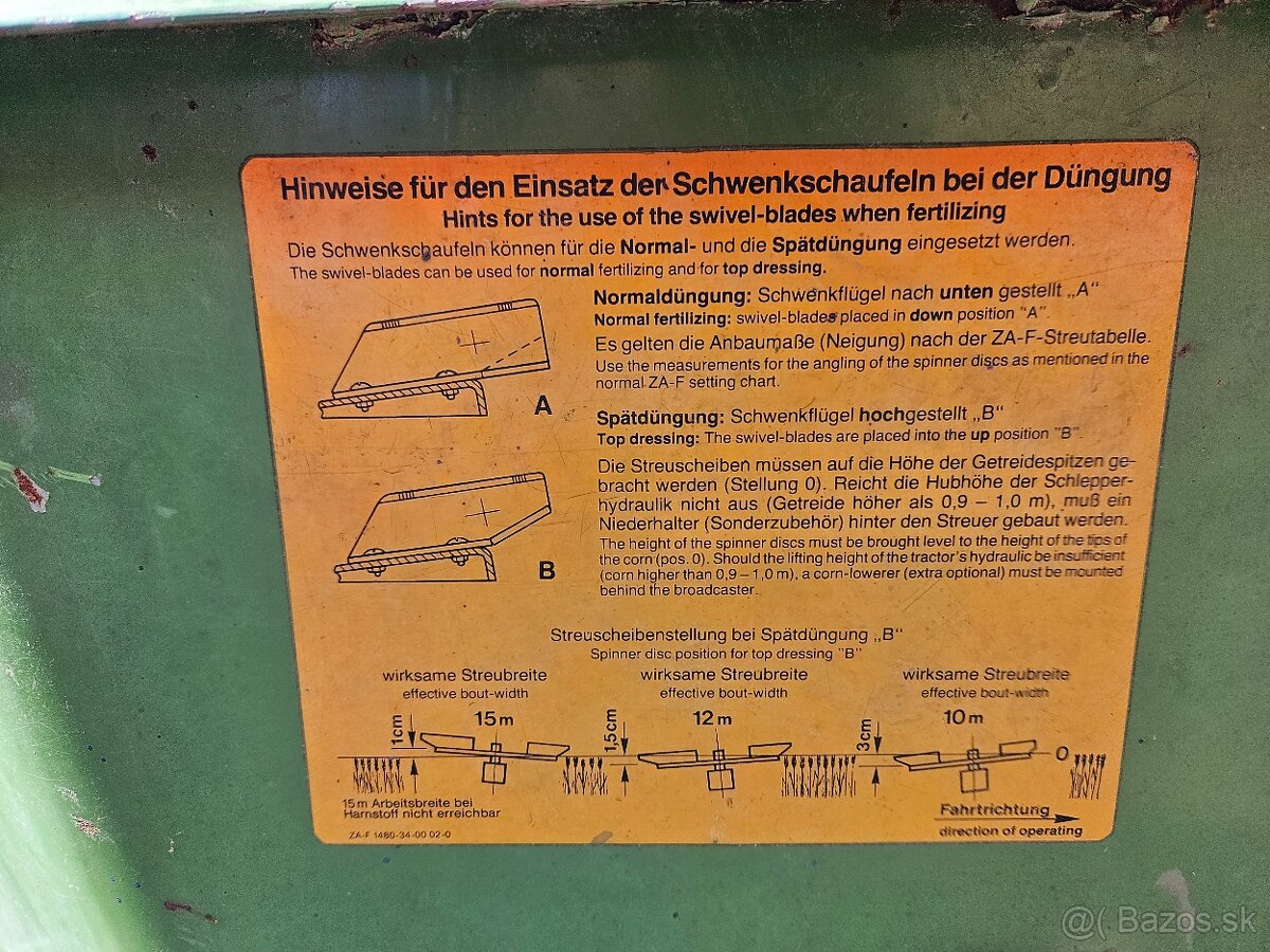 Rozmetadlo umelého hnojiva AMAZONE - 7