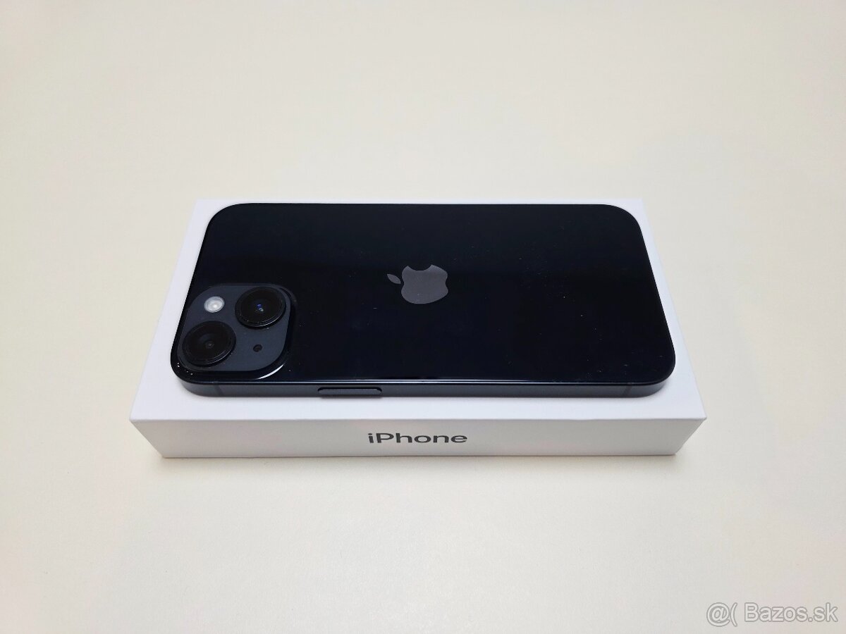 Predám Apple iPhone 14 128gb MIDNIGHT BATERKA 100% - 7