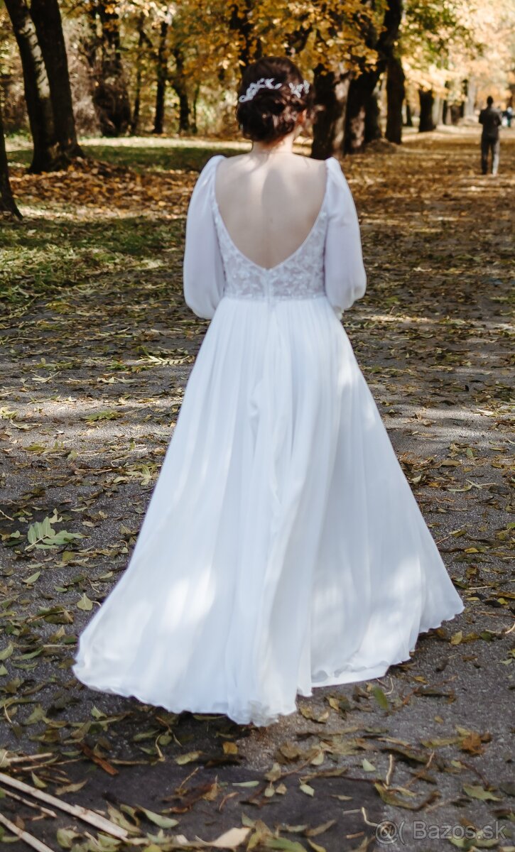 Predám krásne svadobné šaty - 7