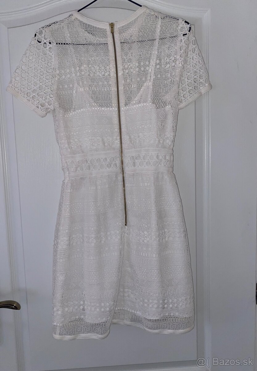 H&M biele cipkovane saty velkost 34 - 7
