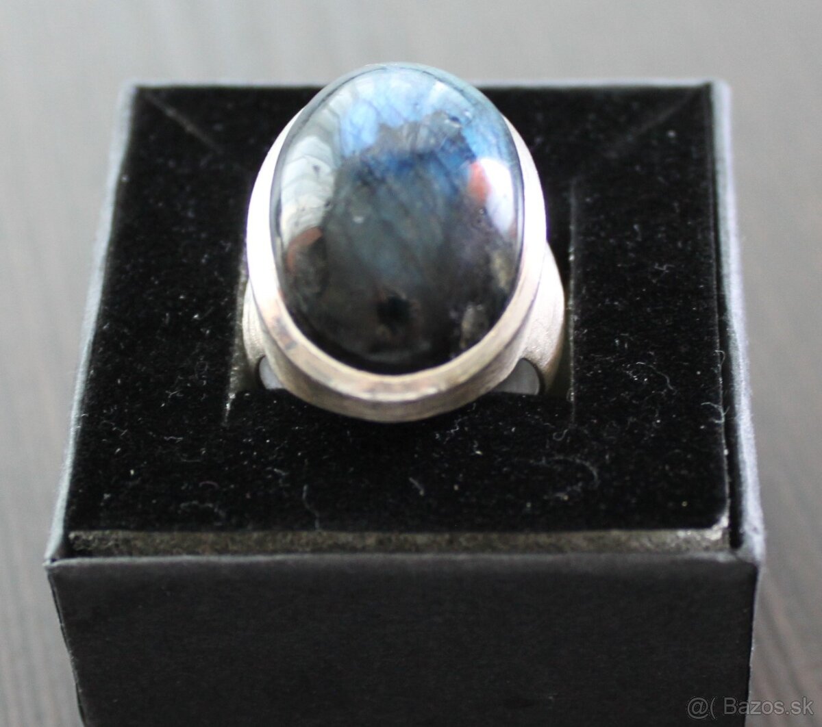 Masívny strieborný prsteň 925 s labradoritom - 7