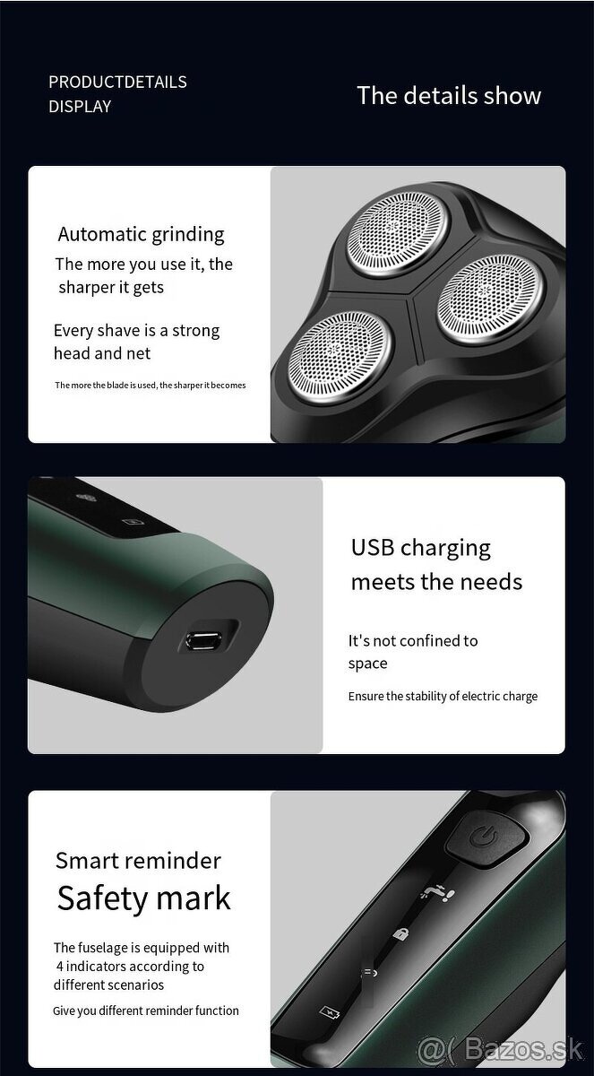 Holiaci strojček zastrihávač brady a vlasov s príslušenstvom - 7