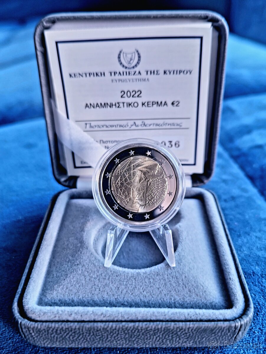 2eur.sk - pamätné 2€ euro Cyprus - Proof + BU - 7